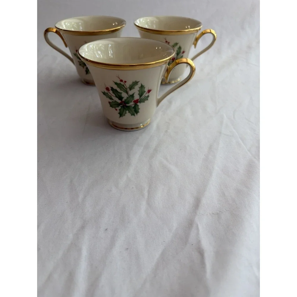 Lenox Christmas Teacups Dimension Collecfion Holiday